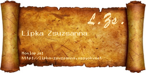 Lipka Zsuzsanna névjegykártya